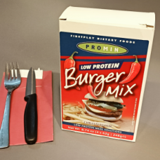 burger mix CHIL(L)I voor  "burgers" , 4 porties voor 2 burgers Promin TIJDELIJK NIET LEVERBAAR 