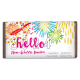 chocoladevervanger HELLO 2024 met "knetters"  tablet 60 gr. 48%+ cacao